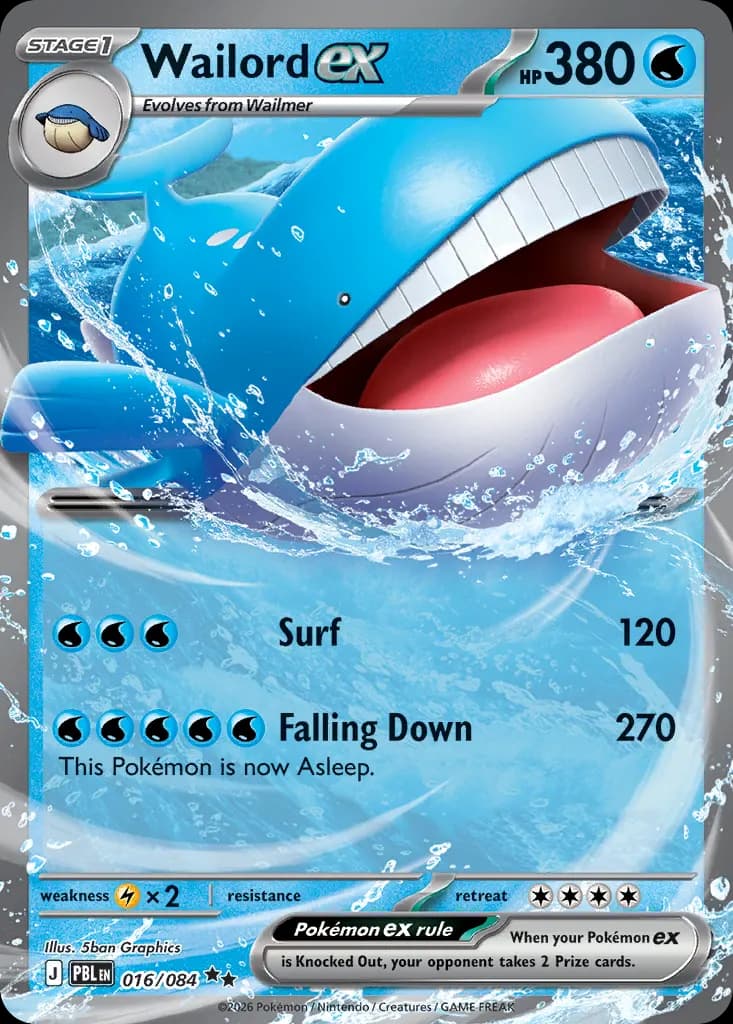 Wailord ex — Pitch Black 16 Pokémon card