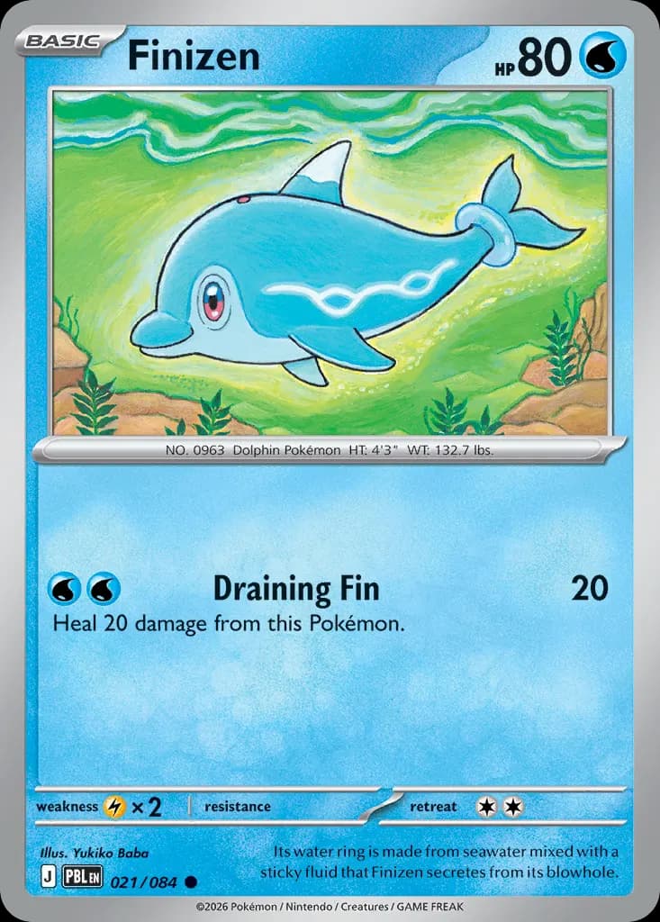 Finizen — Pitch Black 21 Pokémon card