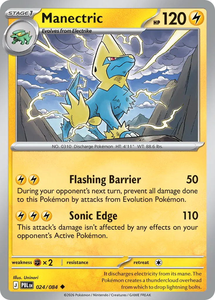 Manectric — Pitch Black 24 Pokémon card