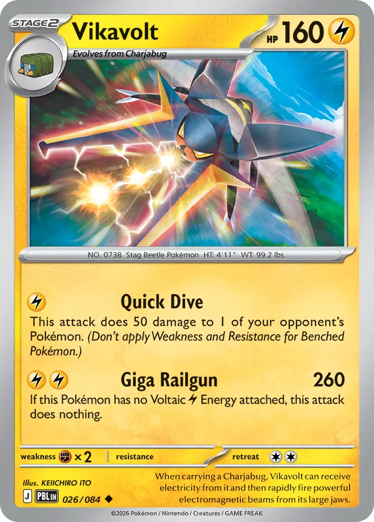 Vikavolt — Pitch Black 26 Pokémon card