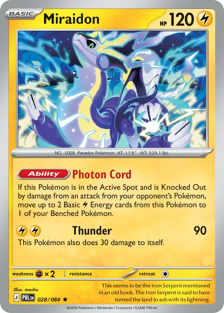Miraidon — Pitch Black 28 Pokémon card