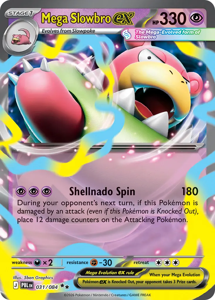 Mega Slowbro ex — Pitch Black 31 Pokémon card