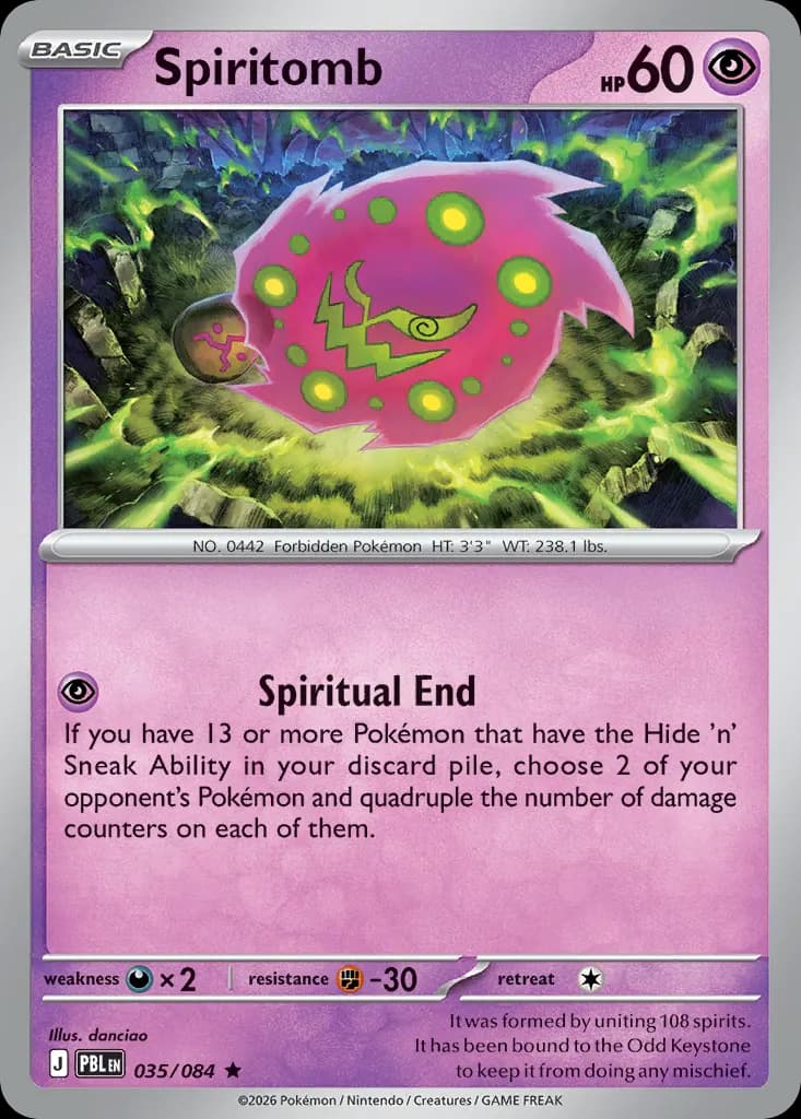 Spiritomb — Pitch Black 35 Pokémon card