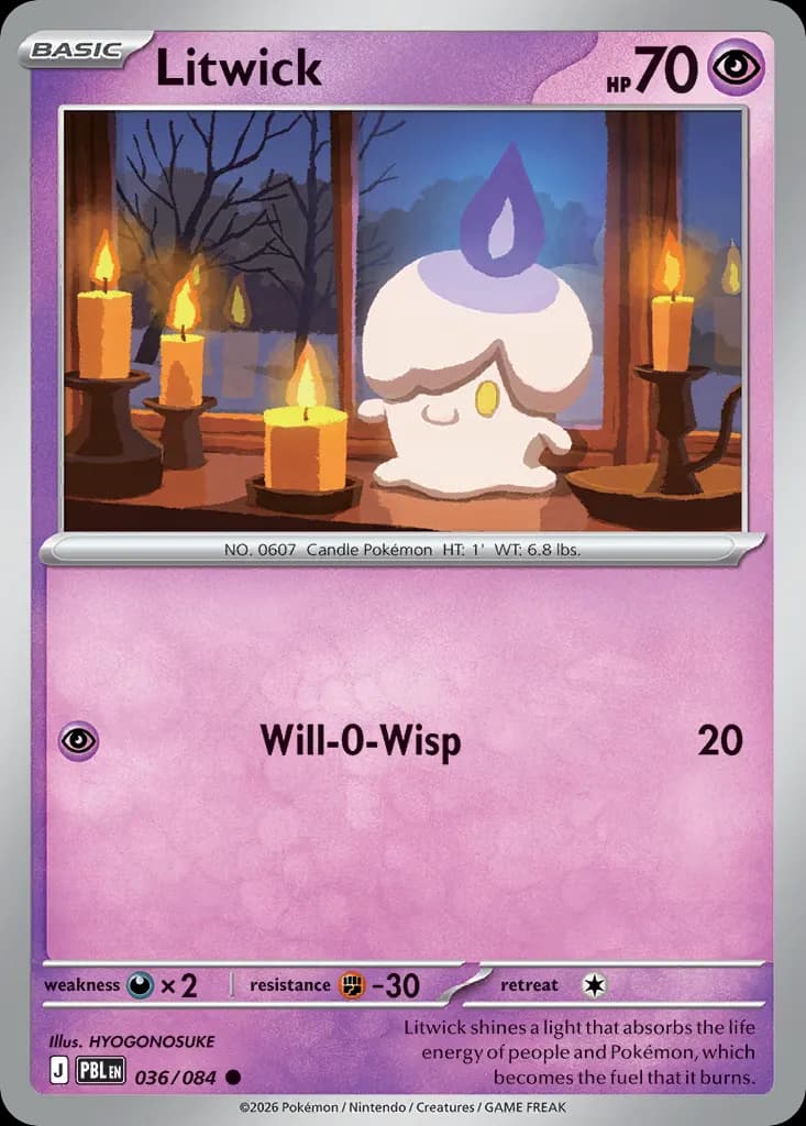 Litwick — Pitch Black 36 Pokémon card