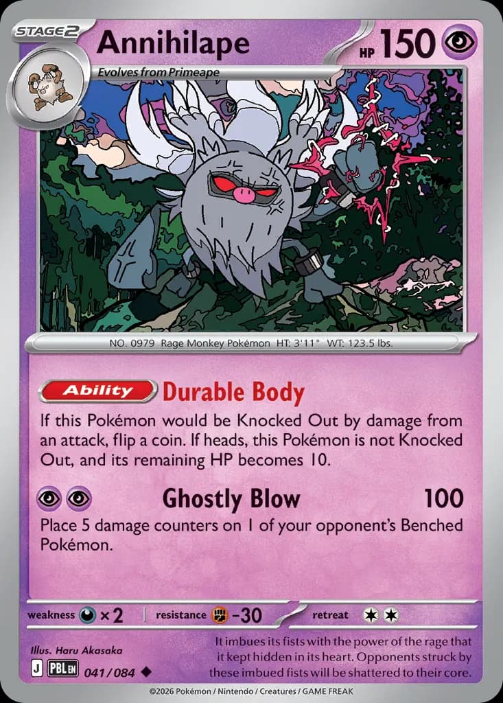 Annihilape — Pitch Black 41 Pokémon card