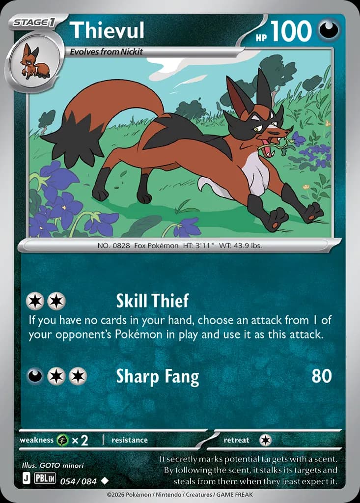 Thievul — Pitch Black 54 Pokémon card