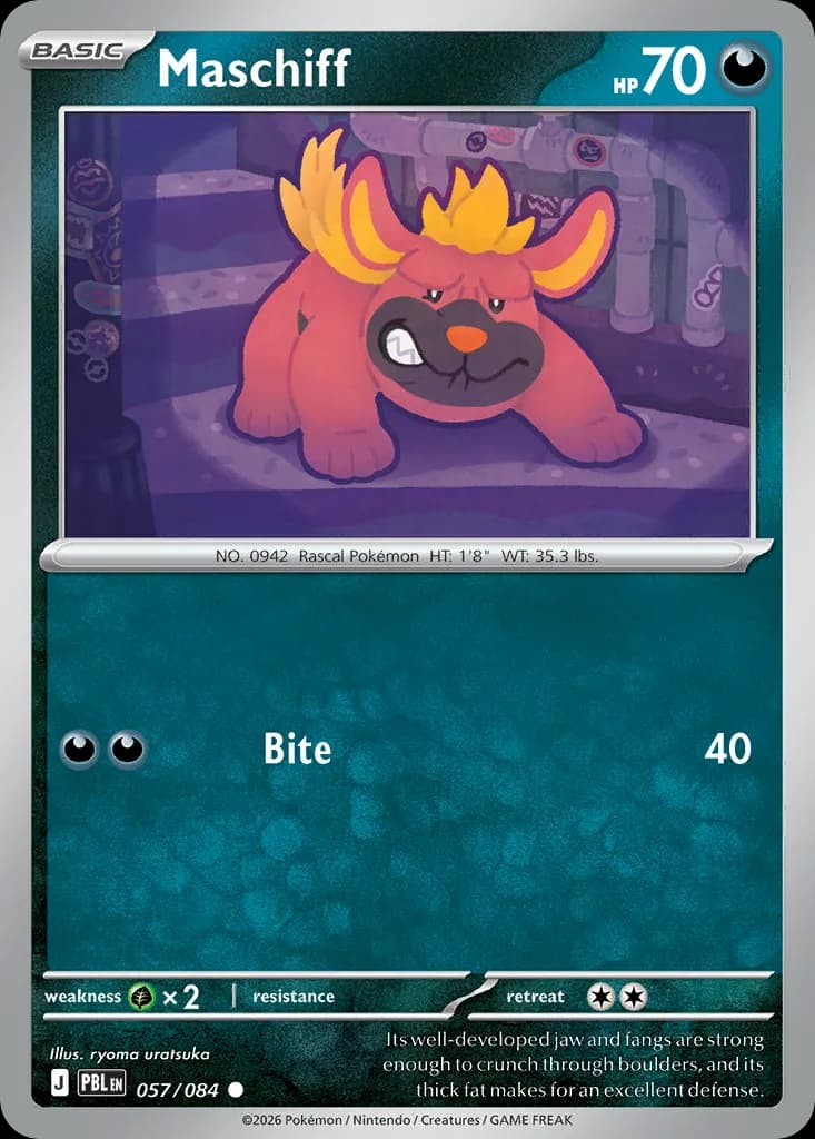 Maschiff — Pitch Black 57 Pokémon card