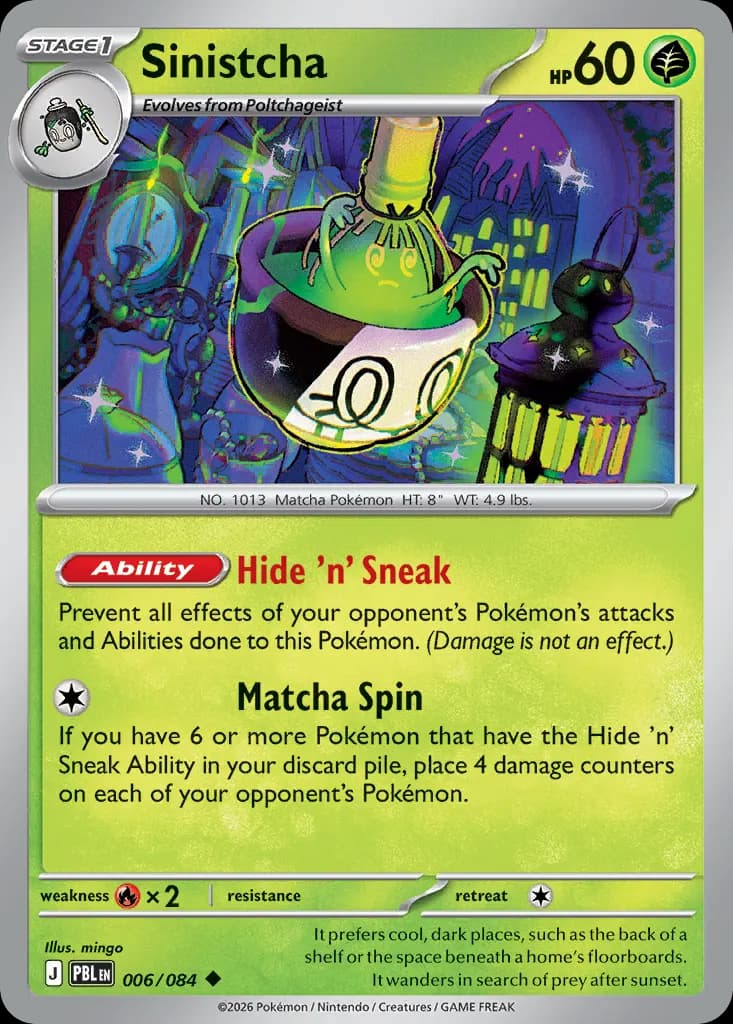 Sinistcha — Pitch Black 6 Pokémon card