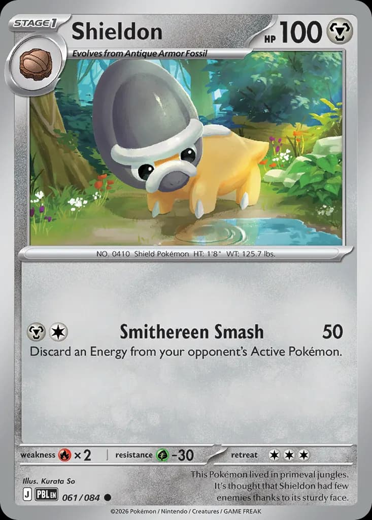 Shieldon — Pitch Black 61 Pokémon card