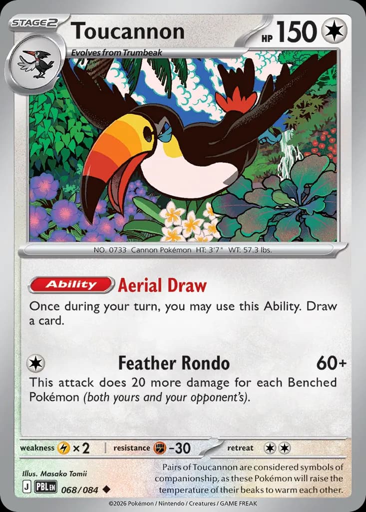 Toucannon — Pitch Black 68 Pokémon card