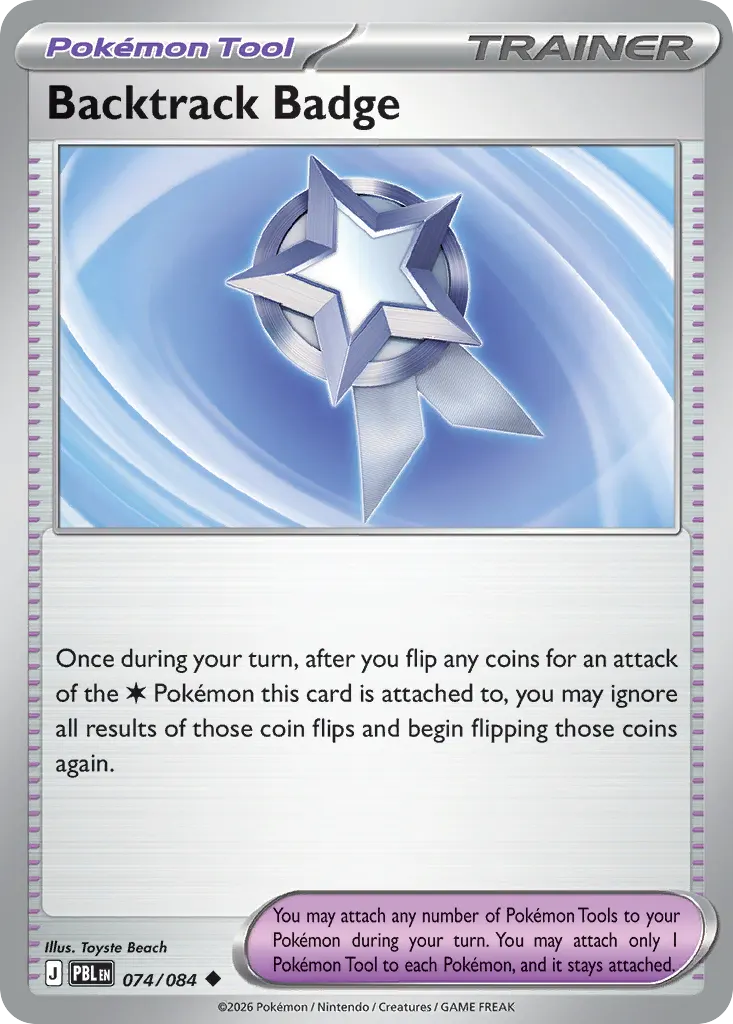 Backtrack Badge — Pitch Black 74 Pokémon card