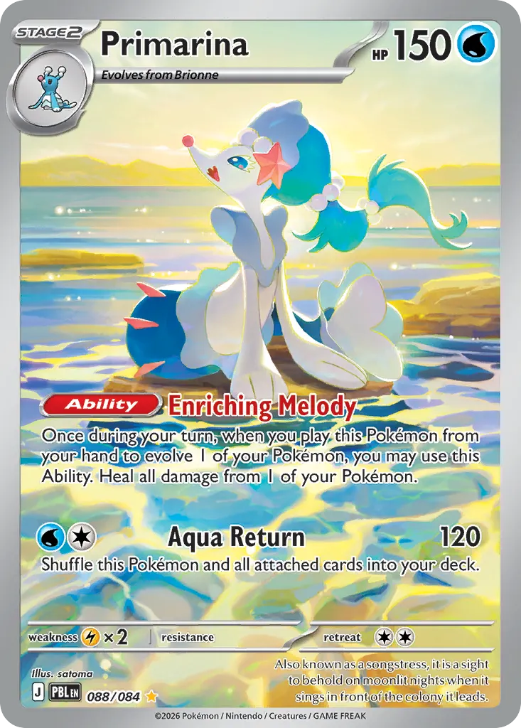 Primarina — Pitch Black 88 Pokémon card