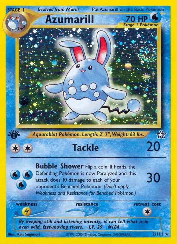 Azumarill — Neo Genesis 2 Pokémon card