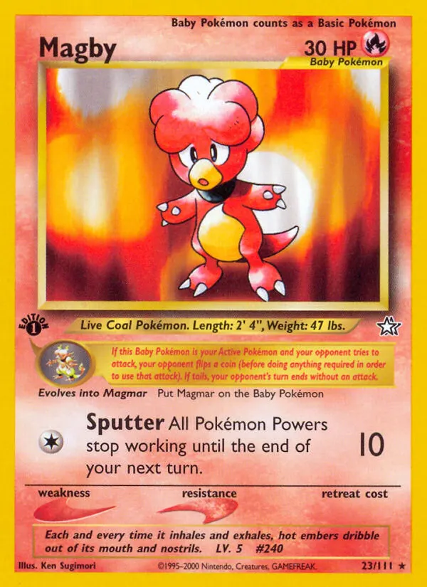 Magby — Neo Genesis 23 German Pokémon card