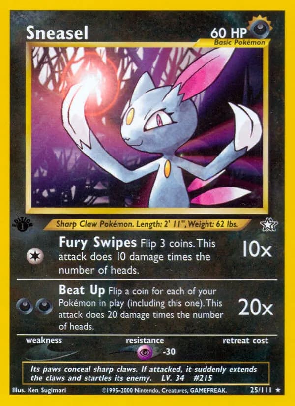Sniebel — Neo Genesis 25 German Pokémon card