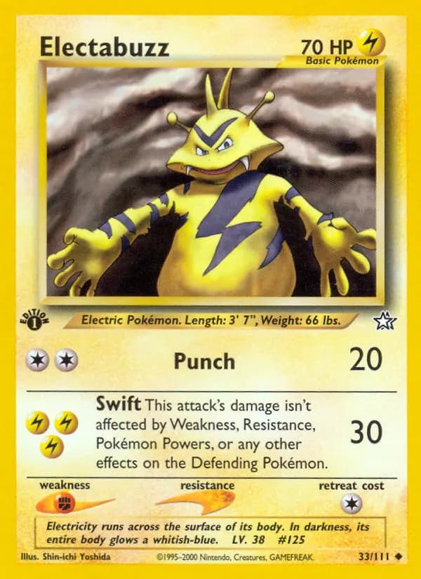 Electabuzz — Neo Genesis 33 Pokémon card