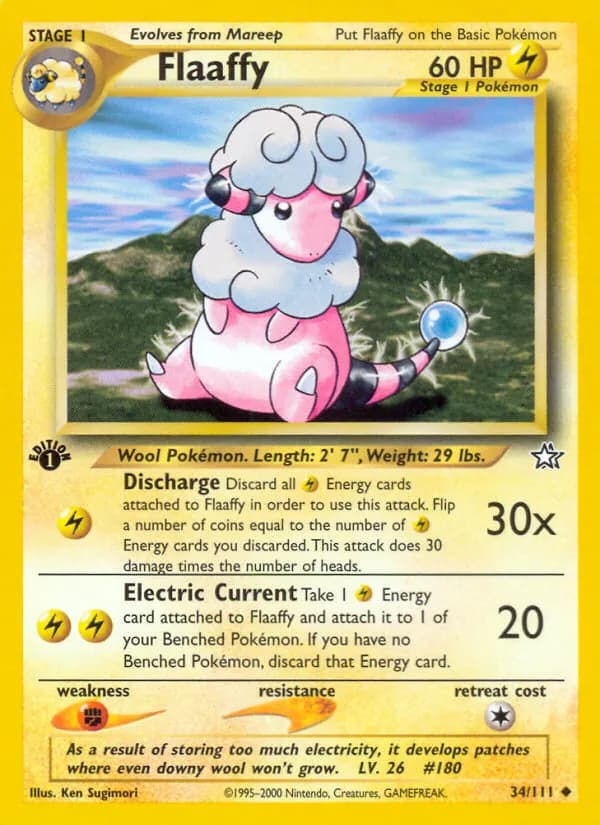 Flaaffy — Neo Genesis 34 Pokémon card