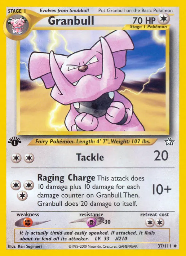 Granbull — Neo Genesis 37 German Pokémon card
