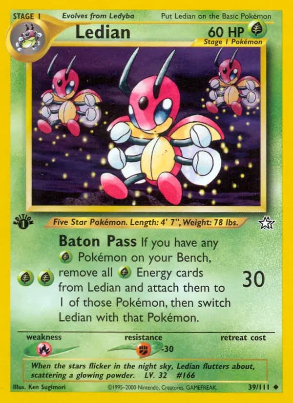 Ledian — Neo Genesis 39 German Pokémon card