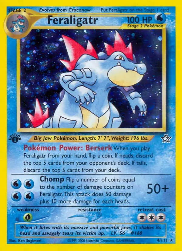 Feraligatr — Neo Genesis 4 Pokémon card