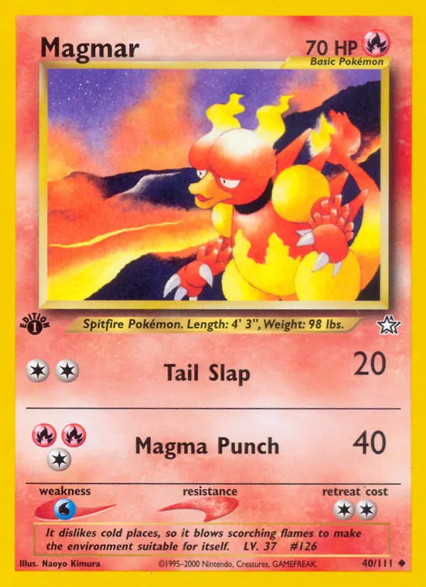 Magmar — Neo Genesis 40 German Pokémon card