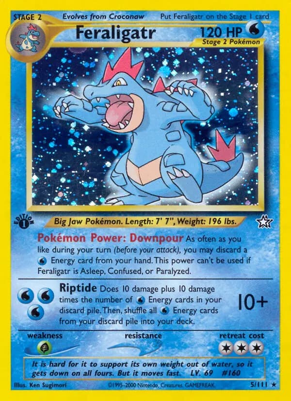 Feraligatr — Neo Genesis 5 Pokémon card