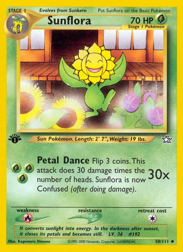 Sonnflora — Neo Genesis 50 German Pokémon card