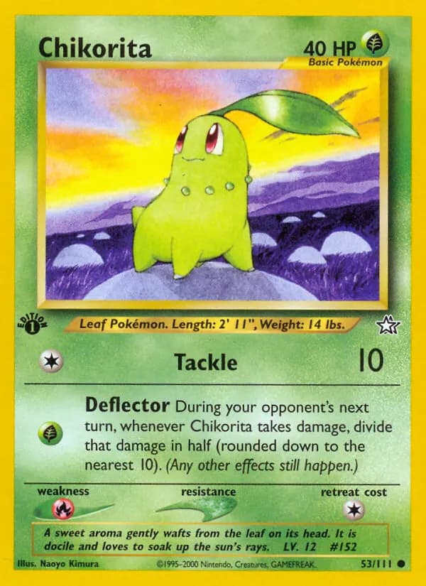 Chikorita — Neo Genesis 53 Pokémon card