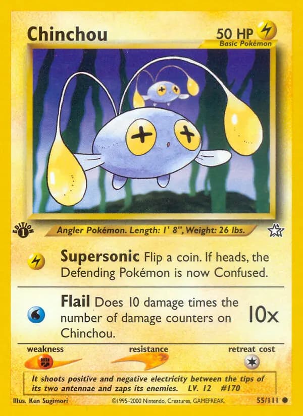 Chinchou — Neo Genesis 55 Pokémon card