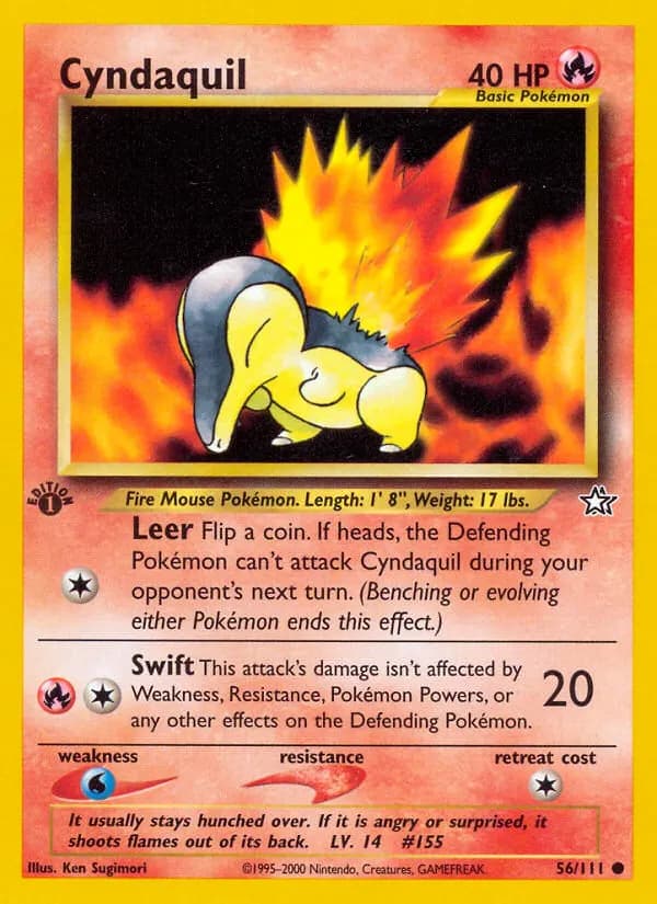 Feurigel — Neo Genesis 56 German Pokémon card