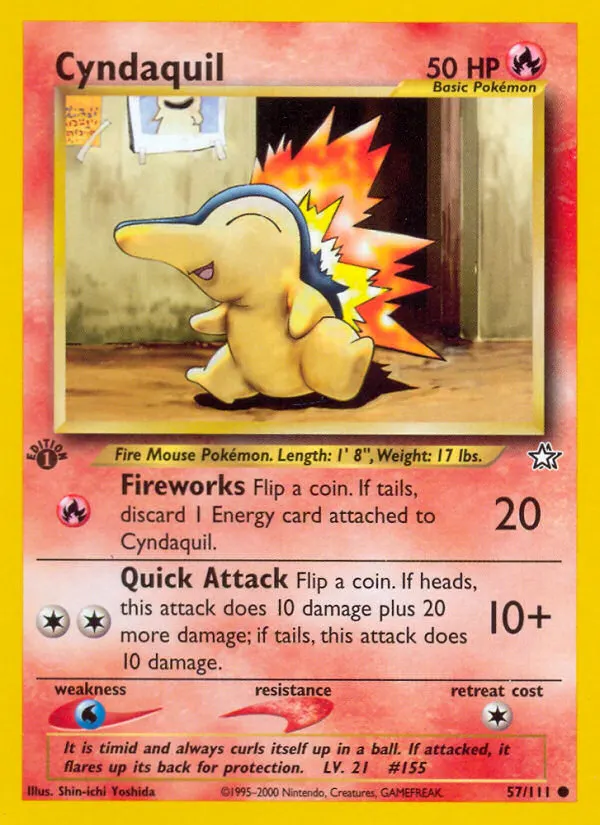 Feurigel — Neo Genesis 57 German Pokémon card