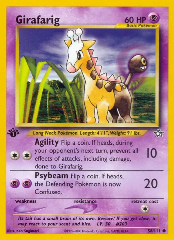 Girafarig — Neo Genesis 58 German Pokémon card
