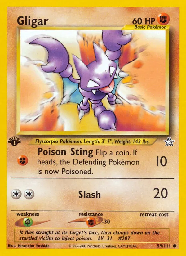 Gligar — Neo Genesis 59 Pokémon card