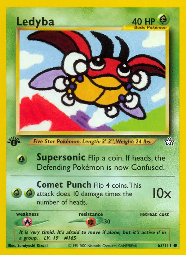 Ledyba — Neo Genesis 63 Pokémon card