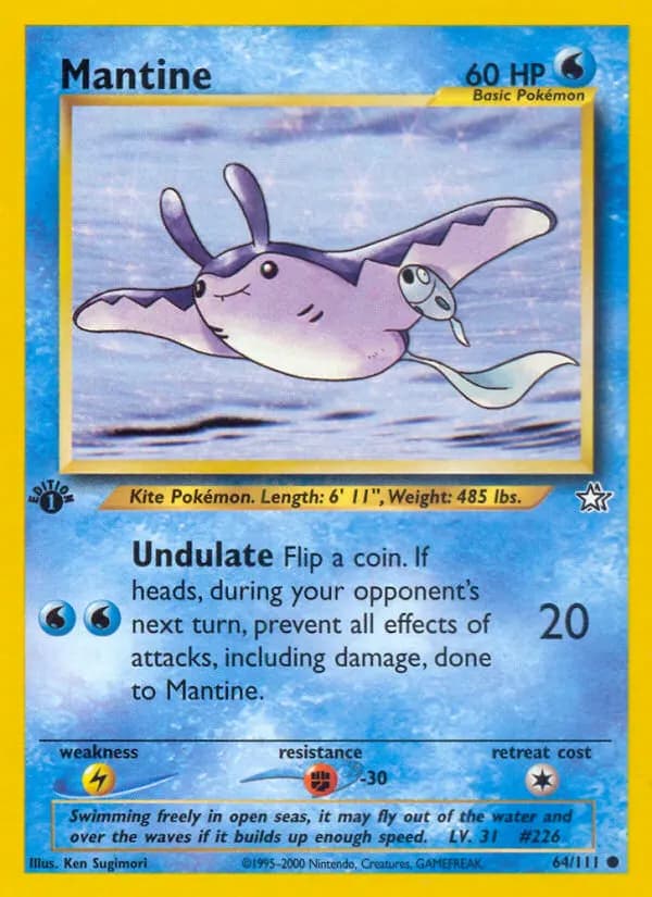 Mantax — Neo Genesis 64 German Pokémon card