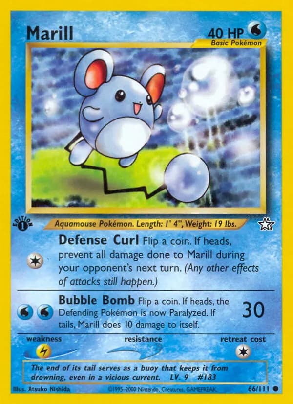 Marill — Neo Genesis 66 German Pokémon card
