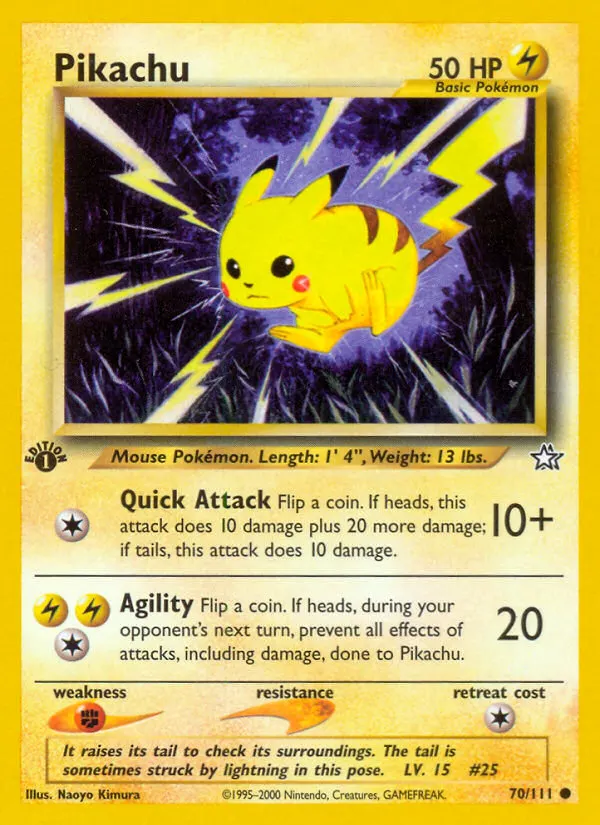 Pikachu — Neo Genesis 70 German Pokémon card