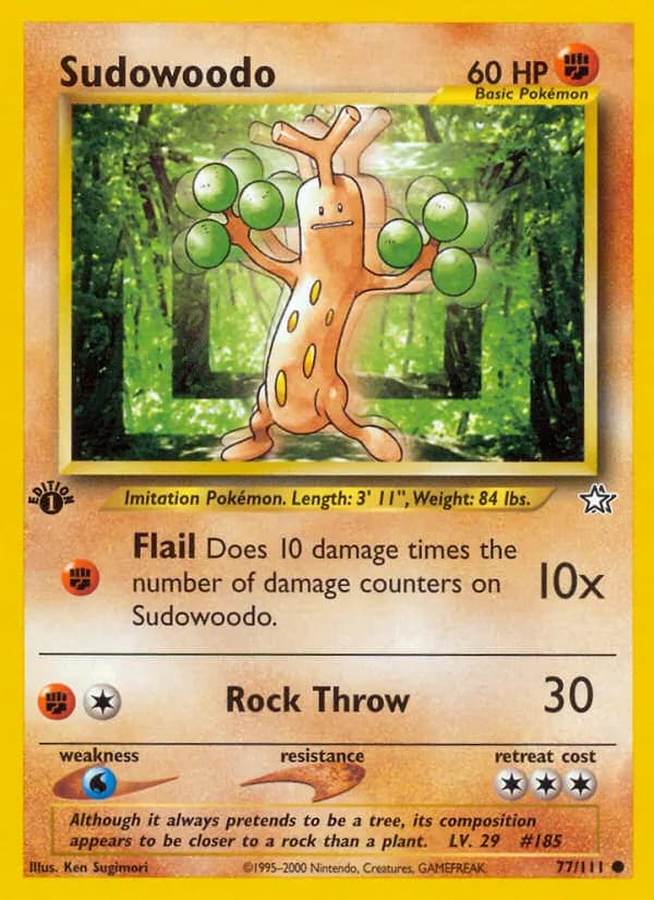 Sudowoodo — Neo Genesis 77 Pokémon card