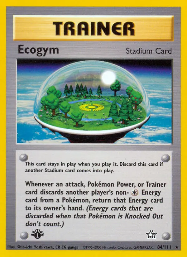 Ecogym* — Neo Genesis 84 German Pokémon card