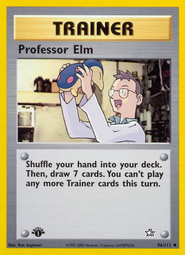 Professor Lind — Neo Genesis 96 German Pokémon card