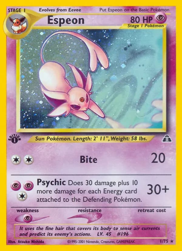 Espeon — Neo Discovery 1 Pokémon card