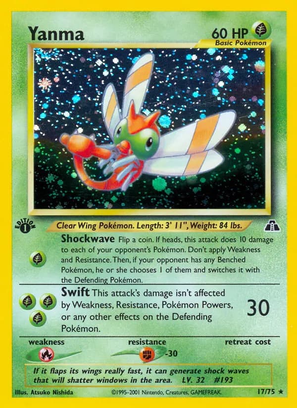 Yanma — Neo Discovery 17 Pokémon card