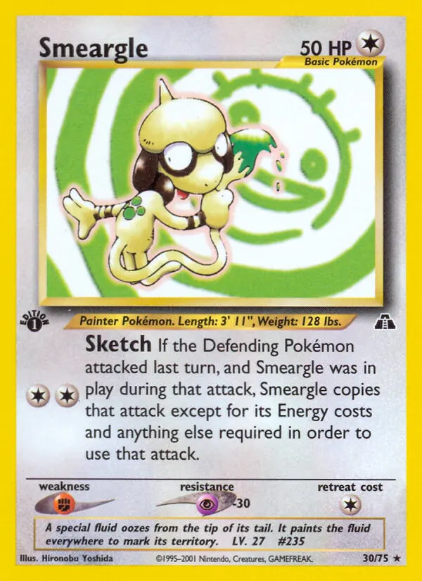 Smeargle — Neo Discovery 30 Pokémon card