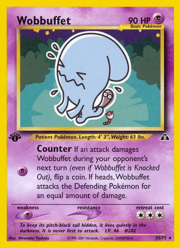 Wobbuffet — Neo Discovery 35 Pokémon card