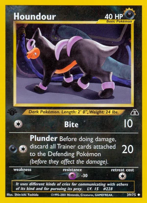 Houndour — Neo Discovery 39 Pokémon card