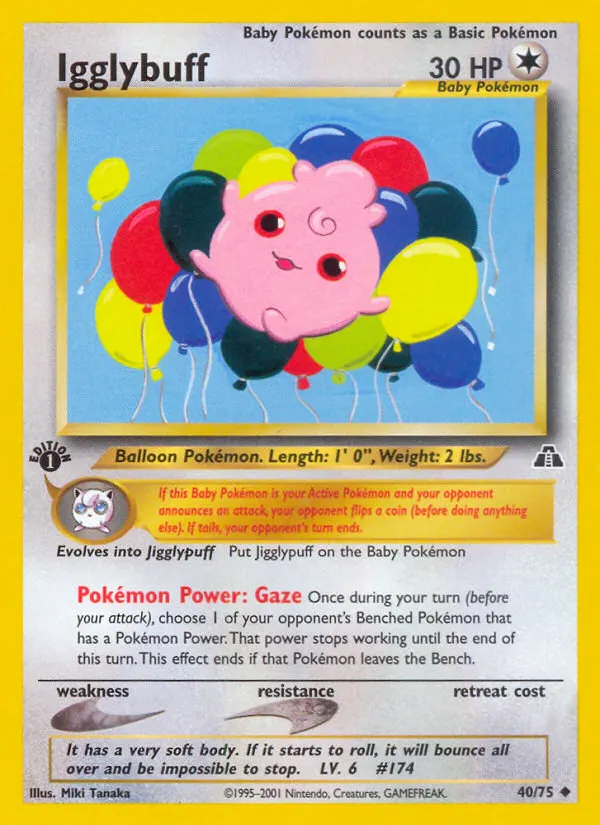 Igglybuff — Neo Discovery 40 Pokémon card