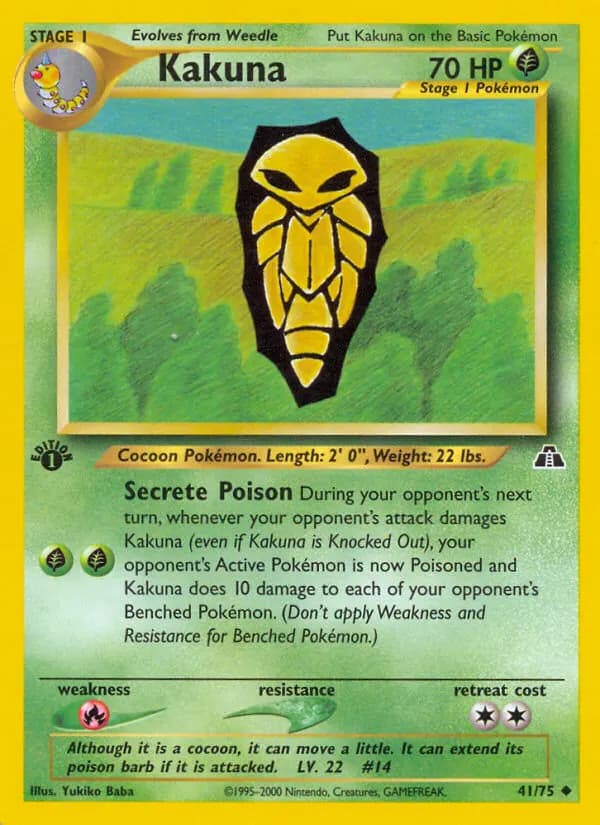Kakuna — Neo Discovery 41 Pokémon card