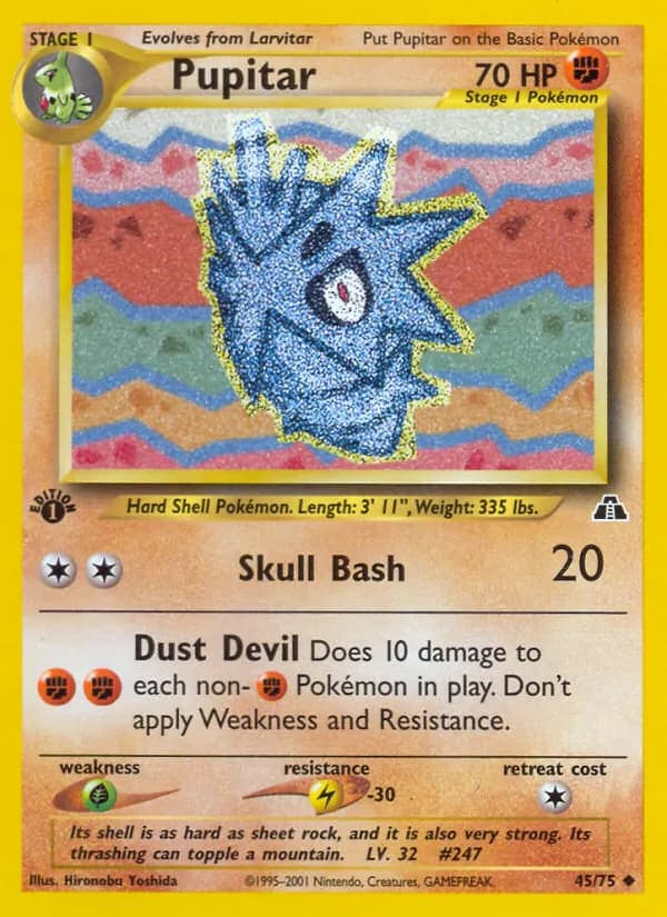 Pupitar — Neo Entdeckung 45 German Pokémon card