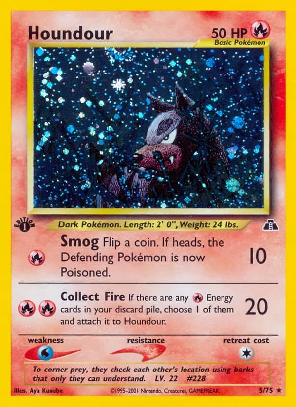 Houndour — Neo Discovery 5 Pokémon card