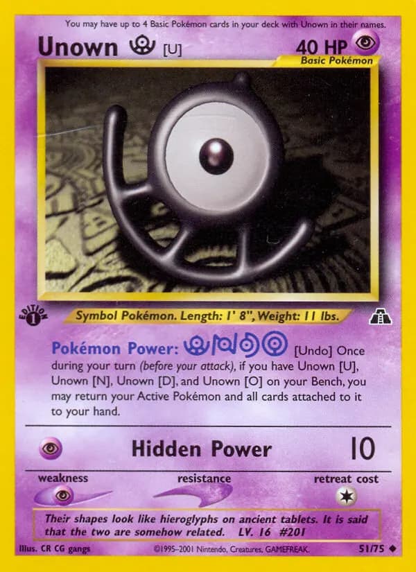 Unown [U] — Neo Discovery 51 Pokémon card